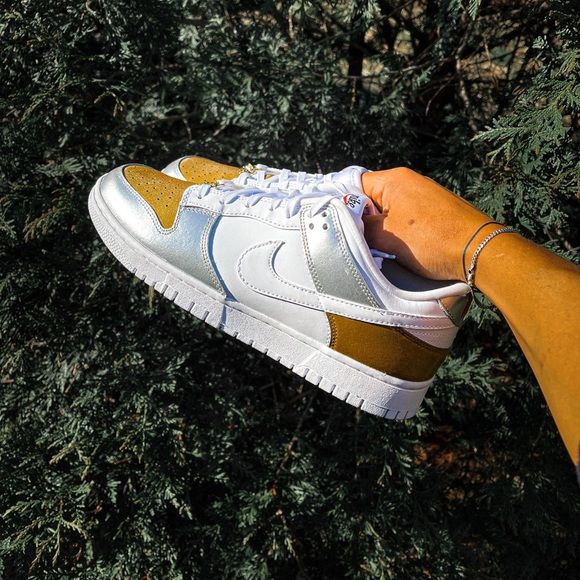 Nike Dunk Low Gold Silver - Image 2