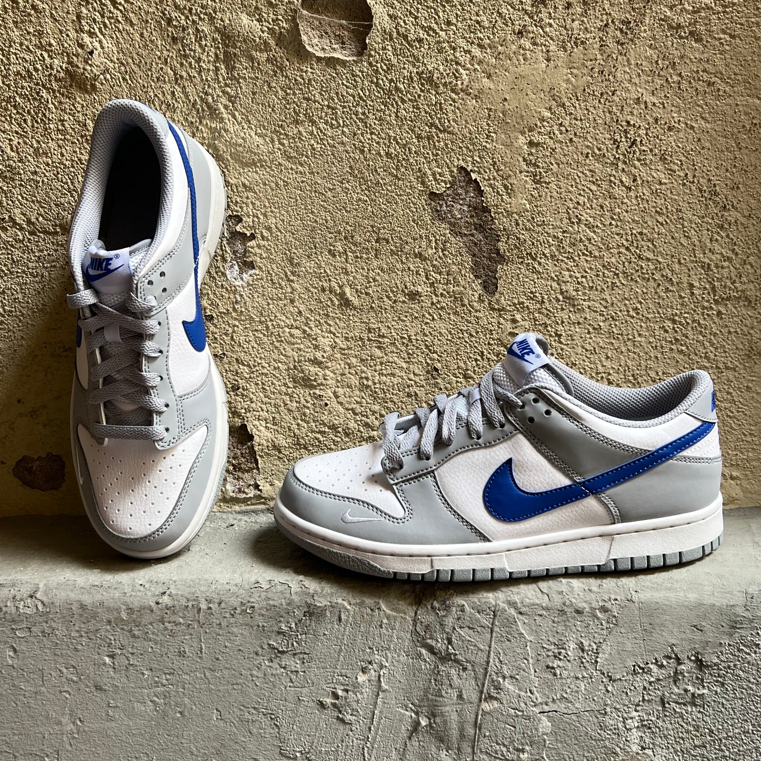 Nike Dunk Low Mini Swoosh Wolf Grey Game Royal - Image 2