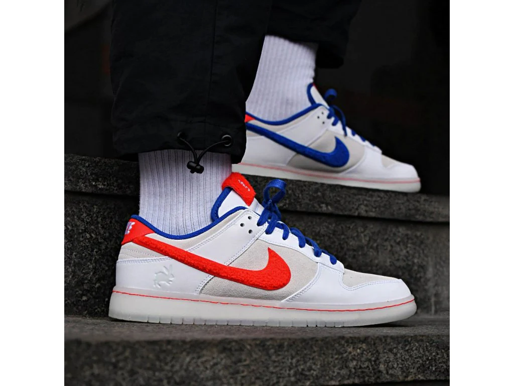 Nike Dunk Low Retro PRM Year of the Rabbit White Crimson - Image 2