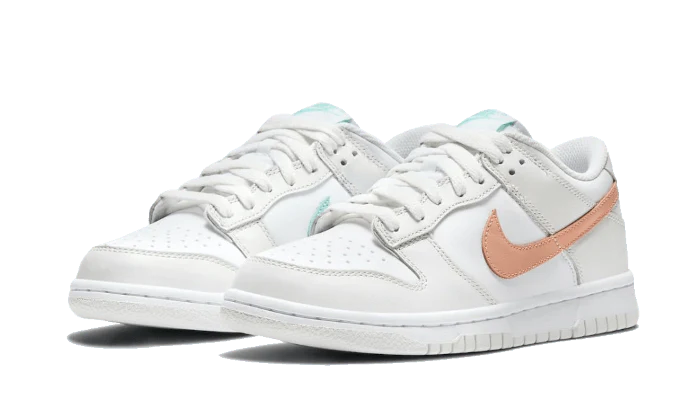 Nike Dunk Low White Bone Peach Aqua - Image 3