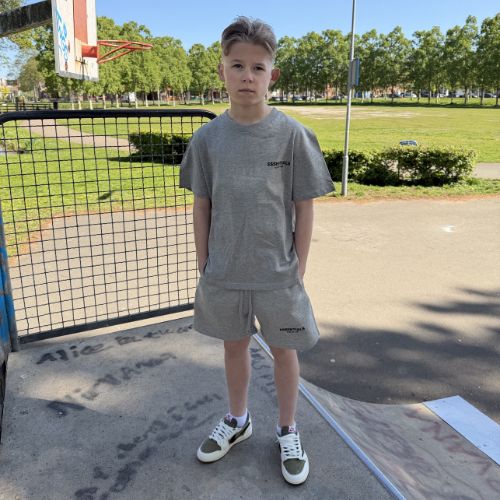Fear of God Essentials Dark Oatmeal Summer Set Kids - Image 3