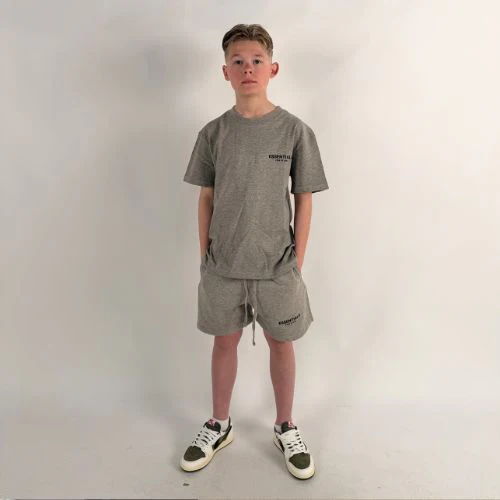 Fear of God Essentials Dark Oatmeal Summer Set Kids - Image 4