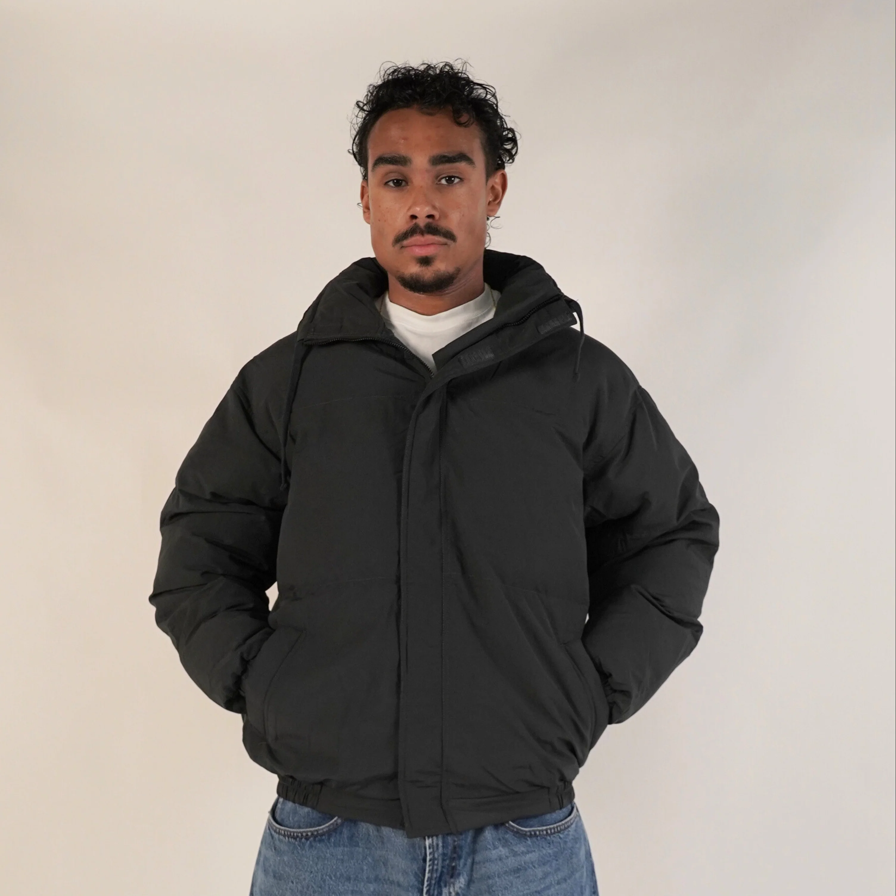 Fear of God Essentials FW19 Puffer Jacket Black - Image 3