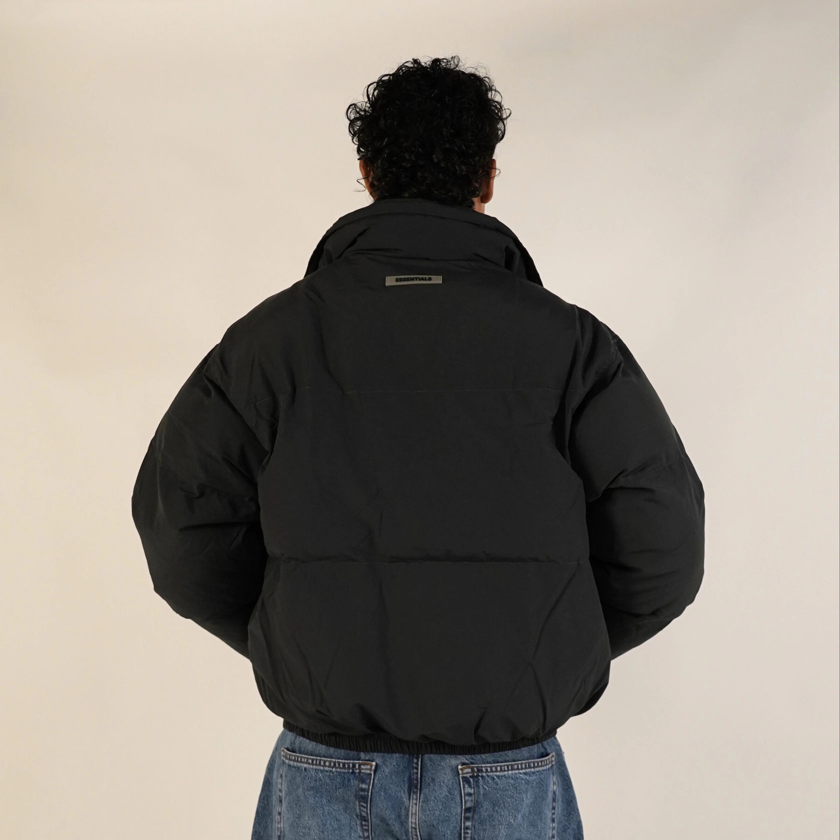 Fear of God Essentials FW19 Puffer Jacket Black - Image 4