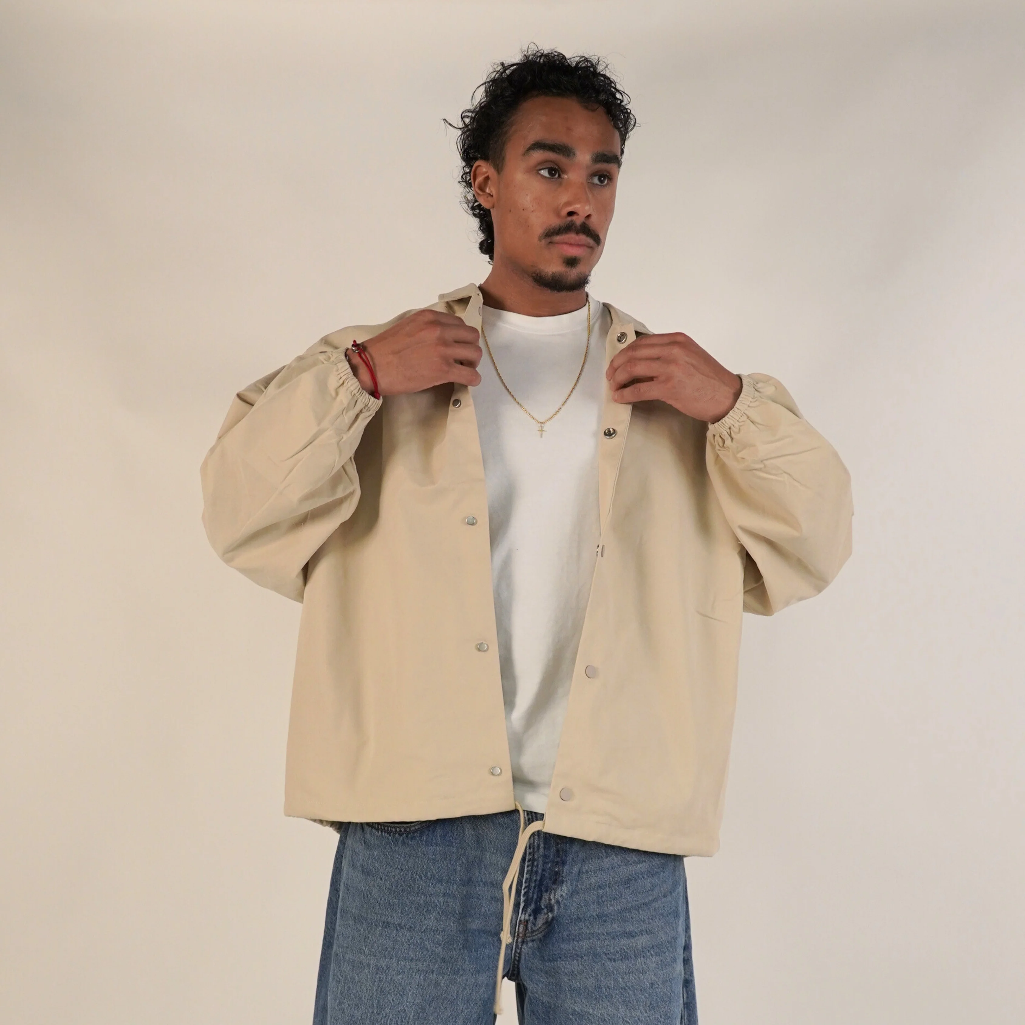 Fear of God Essentials FW20 Coach Jacket 1977 Wheat - Image 2