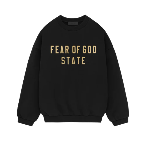 Fear of God Essentials FW24 Black Yellow State Sweater