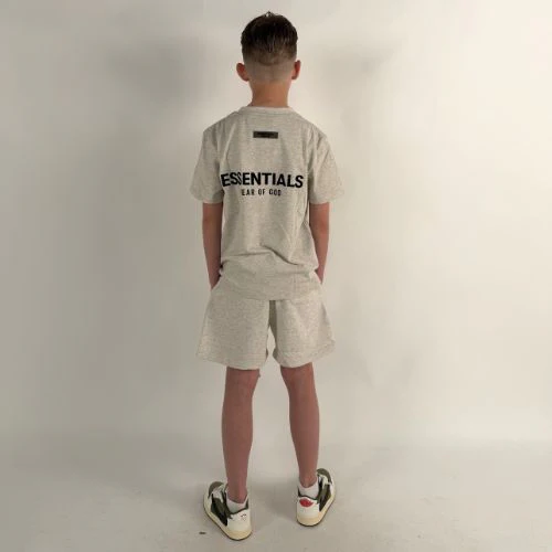 Fear of God Essentials Light Oatmeal Summer Set Kids - Image 5
