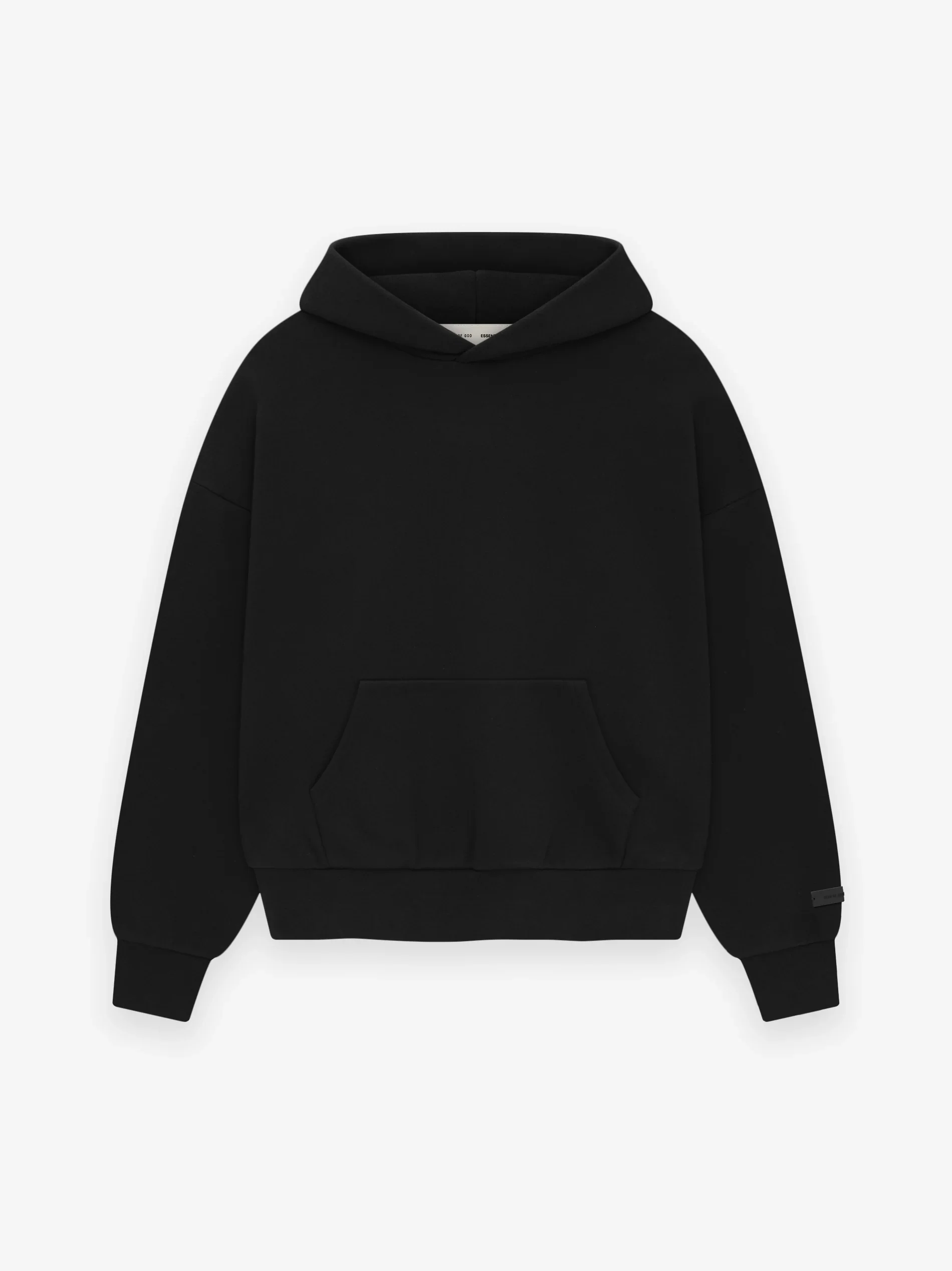 Fear of God Essentials SS25 Jet Black Hoodie - Image 3