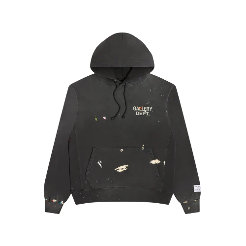 Gallery Dept. Dépt. GD Paint Logo Hoodie Vintage Black - Image 2