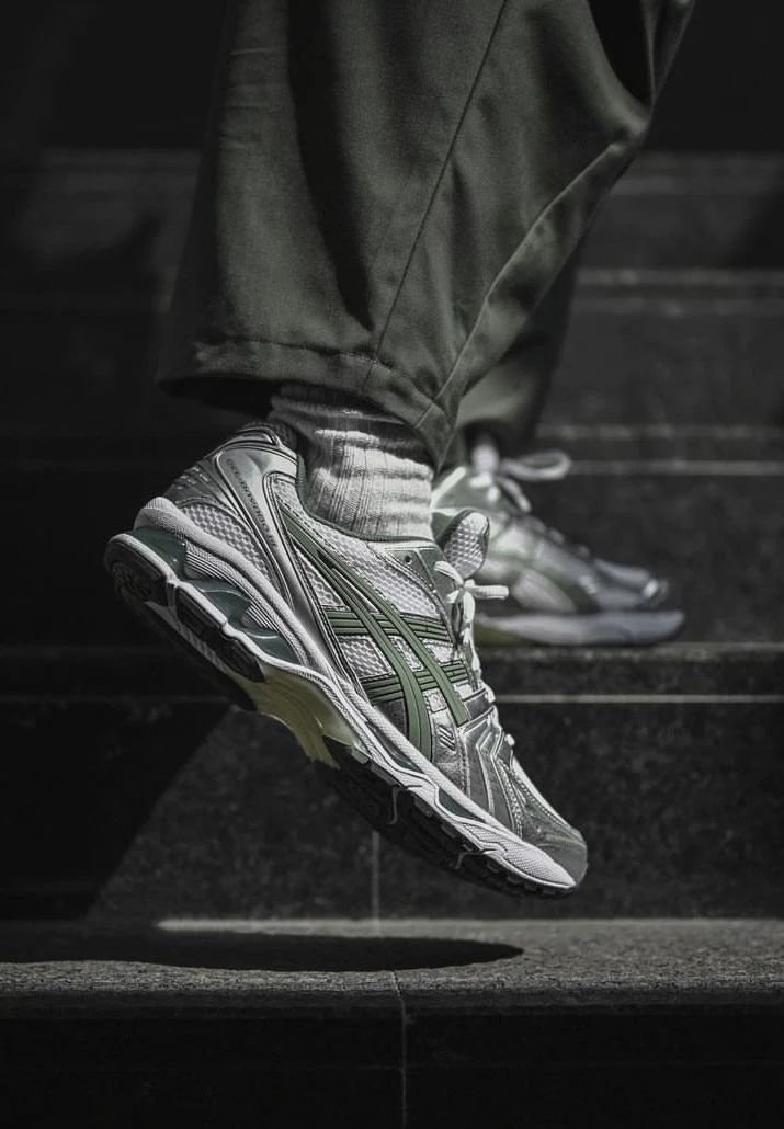 ASICS Gel-Kayano 14 White Pure Silver Slate Grey Sage - Image 5