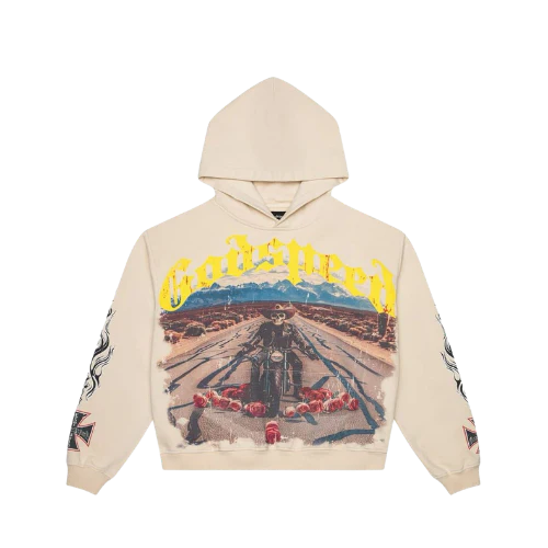 Godspeed Long Lonely Road Hoodie Bone