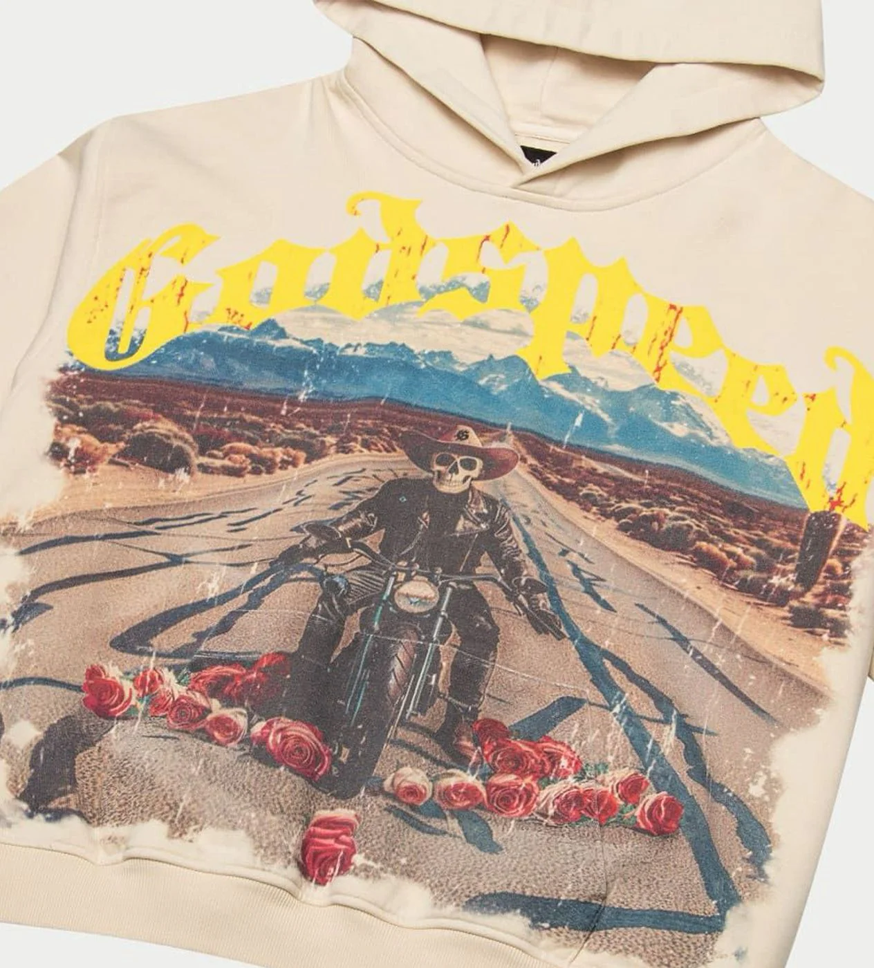Godspeed Long Lonely Road Hoodie Bone - Image 2