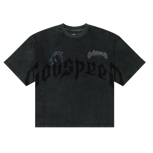 Godspeed Natural Disaster Tee Washed Black