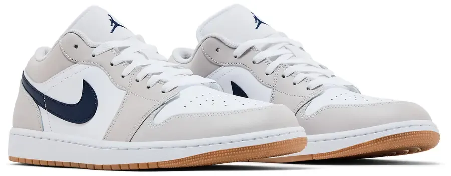 Jordan 1 Low Midnight Navy Neutral Grey - Image 6