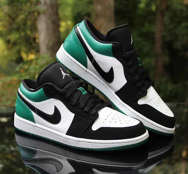 Jordan 1 Low White Black Mystic Green - Image 2