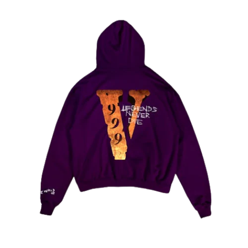 Juice Wrld x Vlone Legends Never Die Hoodie Purple