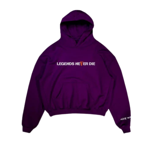 Juice Wrld x Vlone Legends Never Die Hoodie Purple - Image 2
