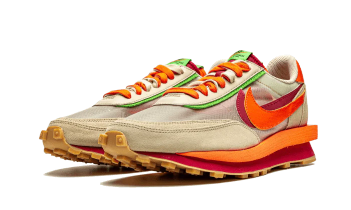 Nike LD Waffle Sacai Clot Net Orange Blaze - Image 2