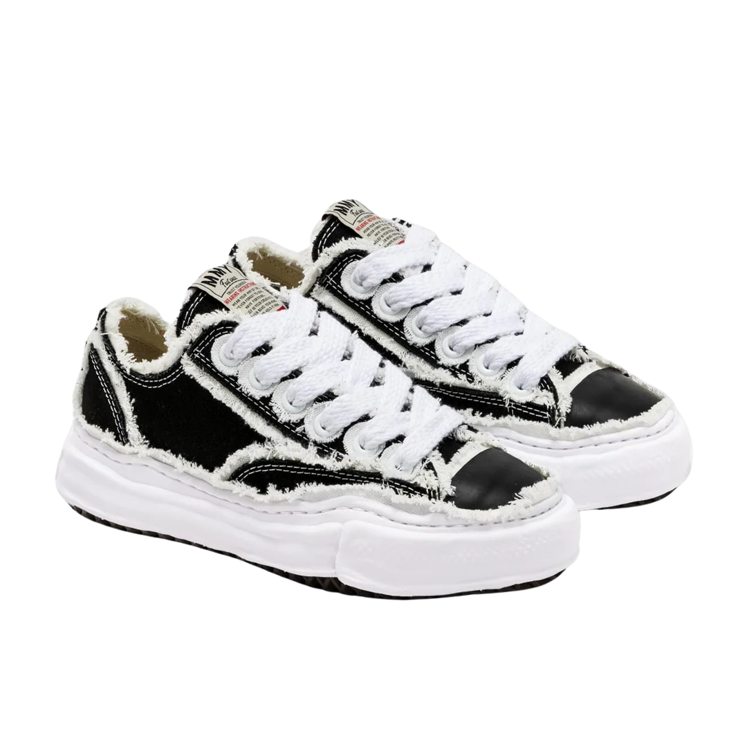Maison Mihara Yasuhiro Peterson OG Sole Canvas Low Frayed Black PRE-ORDER - Image 6
