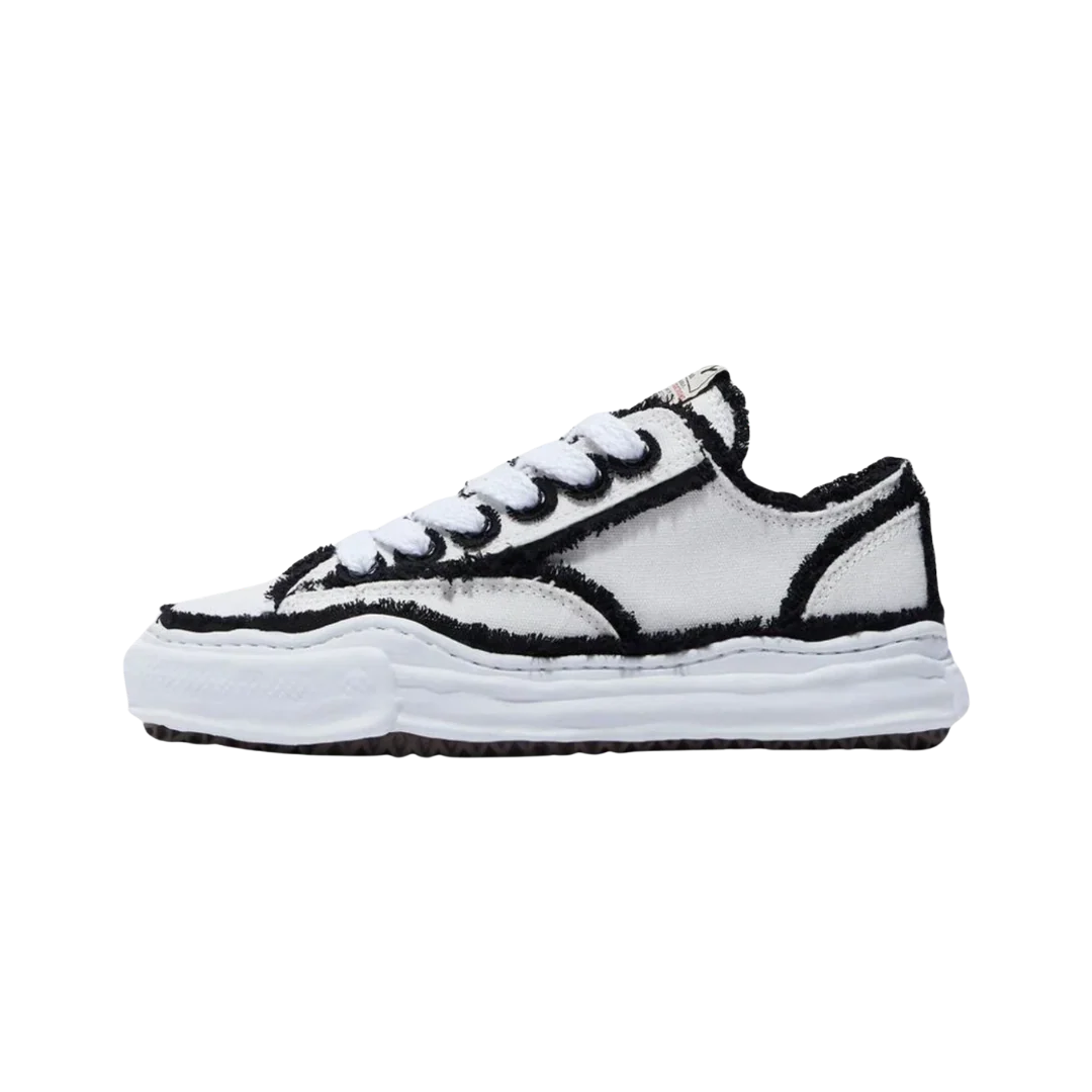 Maison Mihara Yasuhiro Peterson OG Sole Canvas Low Frayed White Black PRE-ORDER - Image 2