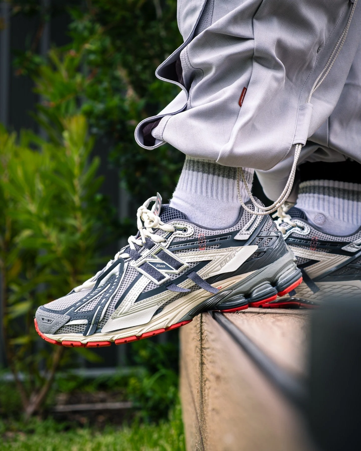 New Balance 1906A Slate Grey Drift Red - Image 2
