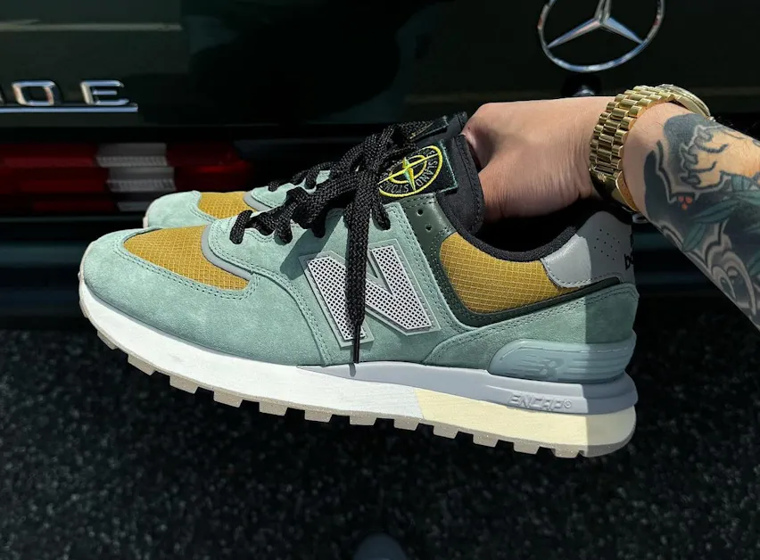New Balance 574 X Stone Island Legacy Light Green - Image 2