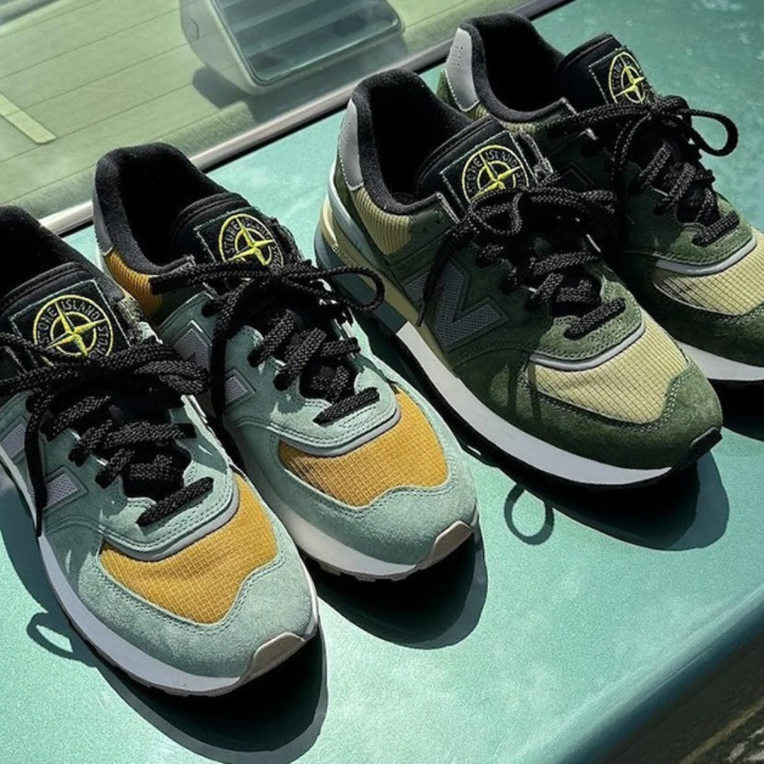 New Balance 574 X Stone Island Legacy Light Green - Image 3