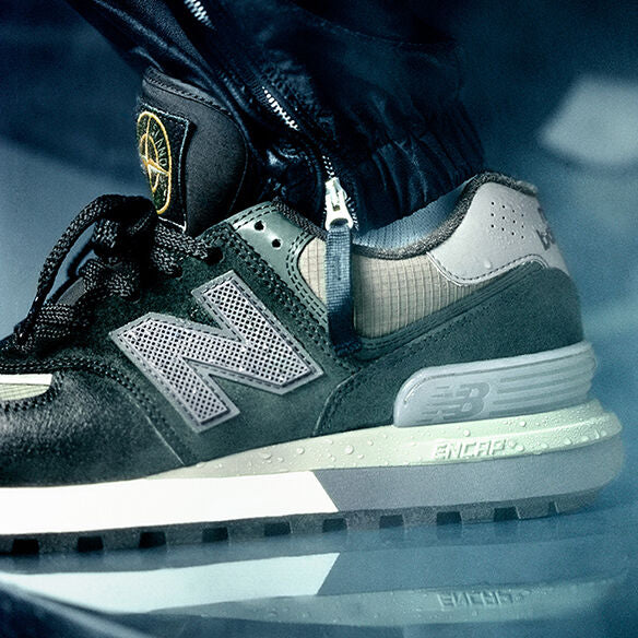 New Balance 574 X Stone Island Legacy Dark Green - Image 3