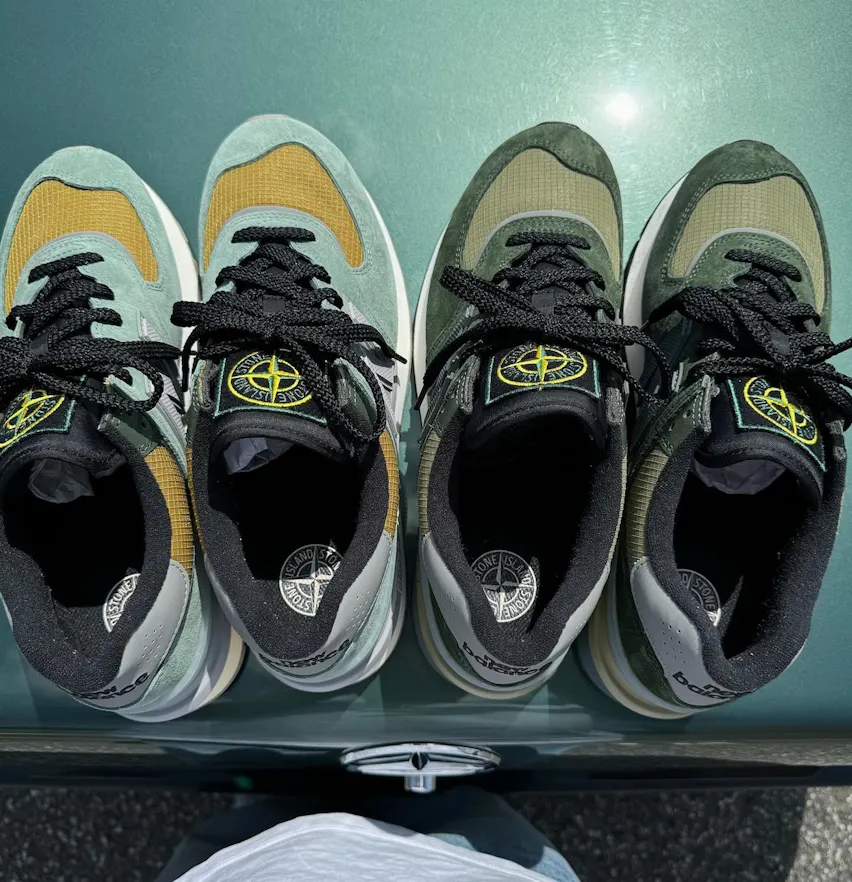 New Balance 574 X Stone Island Legacy Dark Green - Image 4