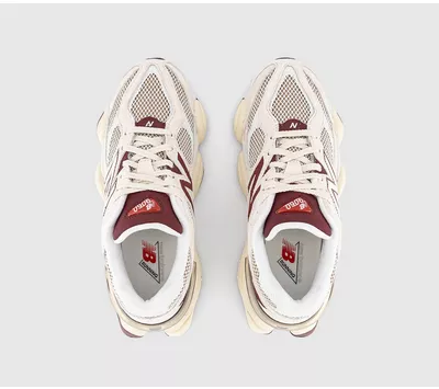 New Balance 9060 Linen Burgundy - Image 4