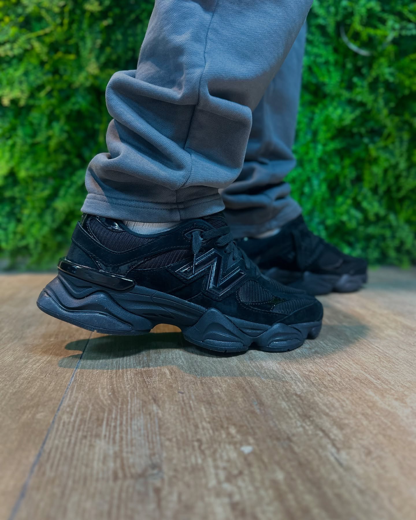 New Balance 9060 Triple Black Patent - Image 2