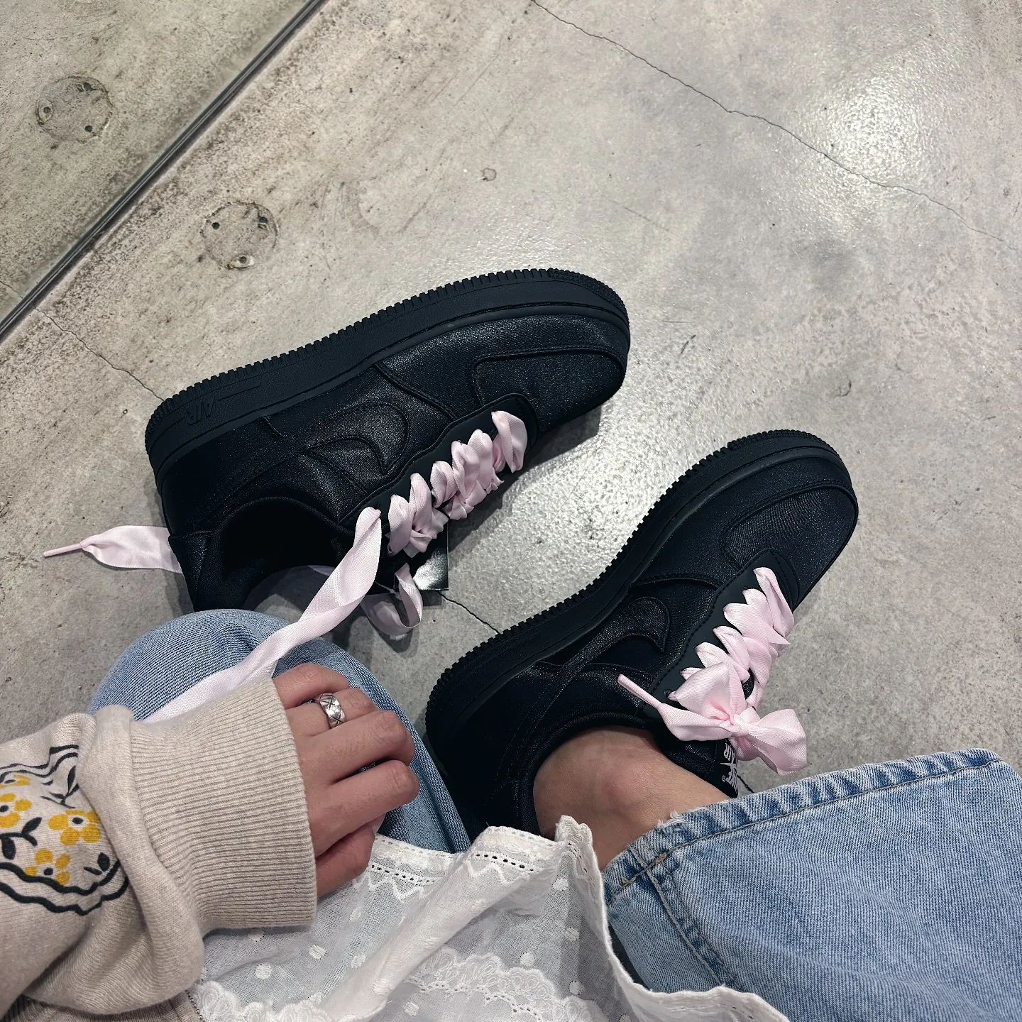 Nike Air Force 1 Low '07 LV8 Black Satin - Image 2