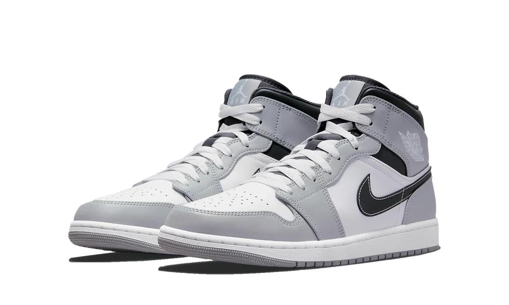 Nike Air Jordan 1 Mid Light Smoke Grey Anthracite - Image 3