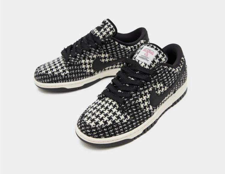 Nike Dunk Low Harris Tweed White Black Multi - Image 3