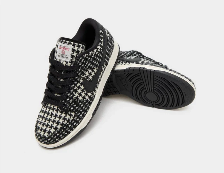 Nike Dunk Low Harris Tweed White Black Multi - Image 4