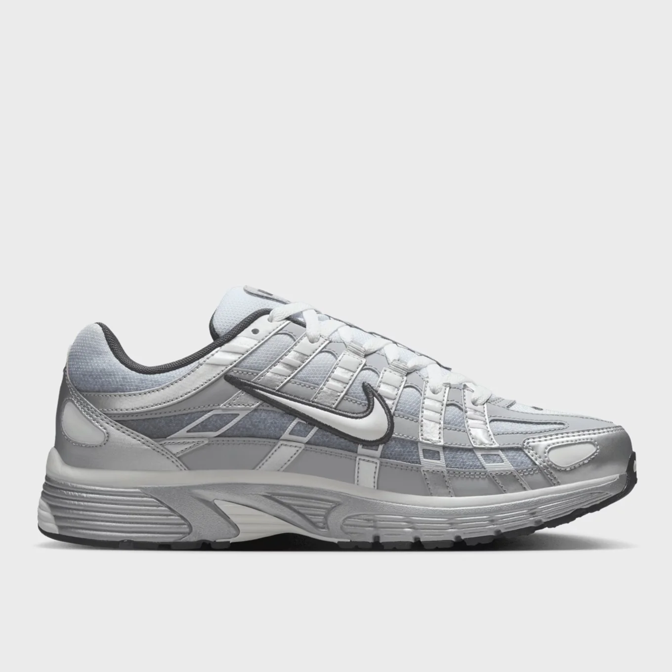 Nike P-6000 Metallic Silver Summit White-Wolf Grey - Image 4