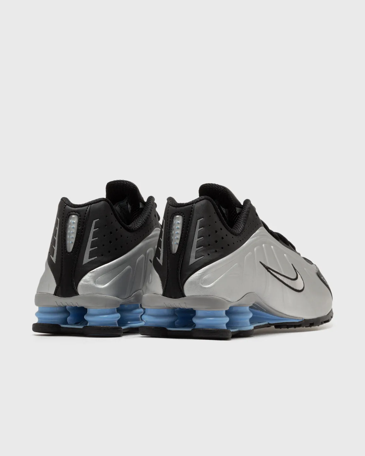 Nike Shox R4 Metallic Silver Black Psychic Blue - Image 3