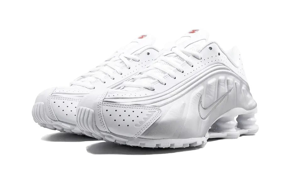 Nike Shox R4 White Metallic Silver - Image 2