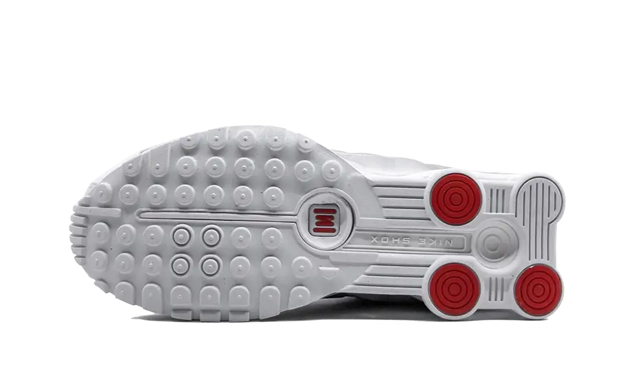 Nike Shox R4 White Metallic Silver - Image 4