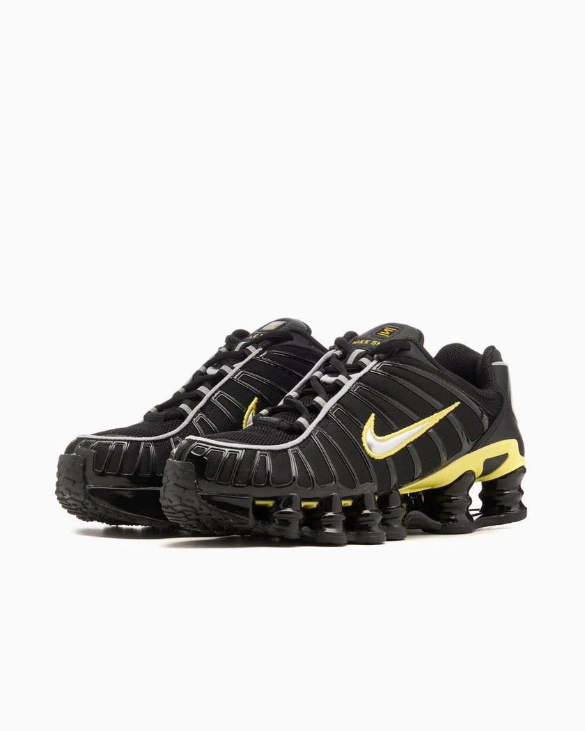 Nike Shox TL Black Dynamic Yellow Metallic Silver - Image 3