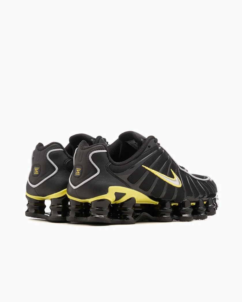 Nike Shox TL Black Dynamic Yellow Metallic Silver - Image 4