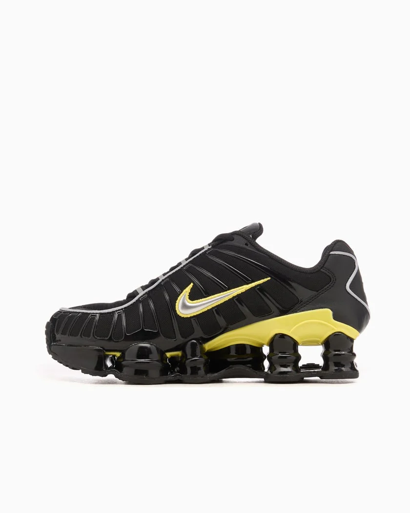 Nike Shox TL Black Dynamic Yellow Metallic Silver - Image 5