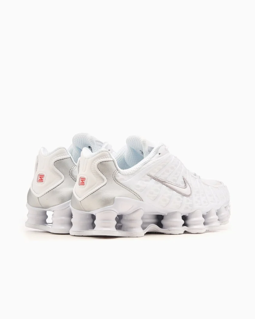 Nike Shox TL White Metallic Silver Max Orange - Image 4