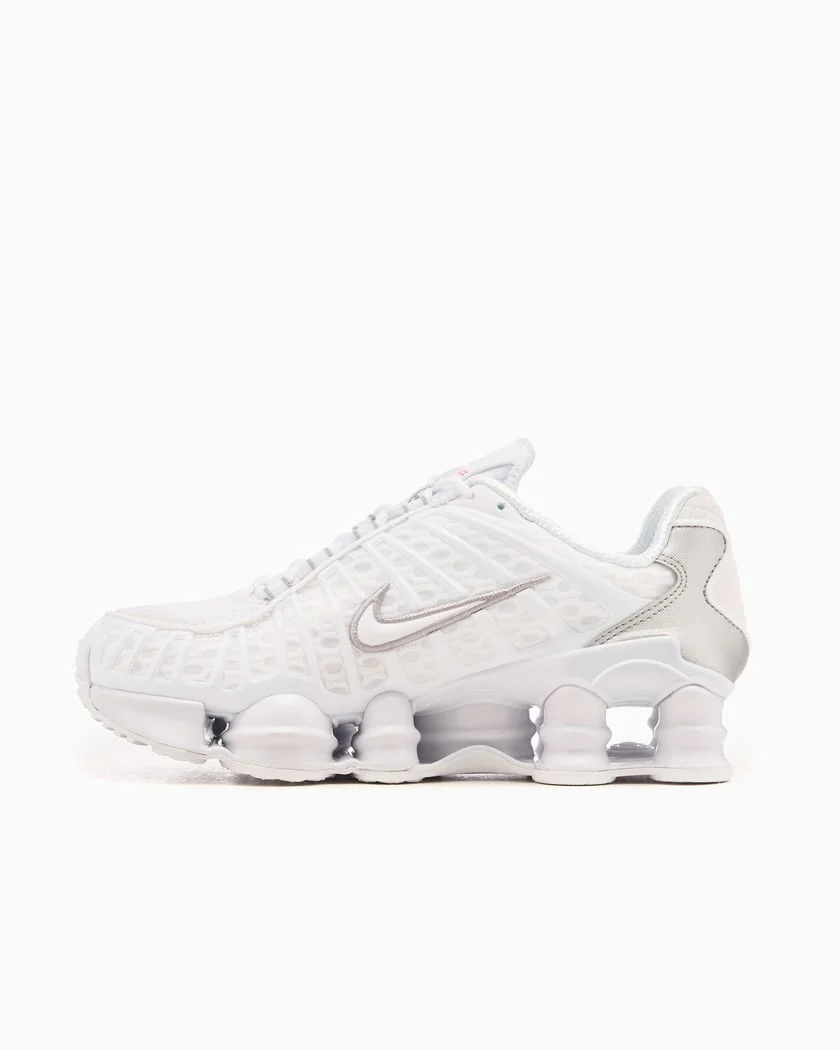 Nike Shox TL White Metallic Silver Max Orange - Image 5