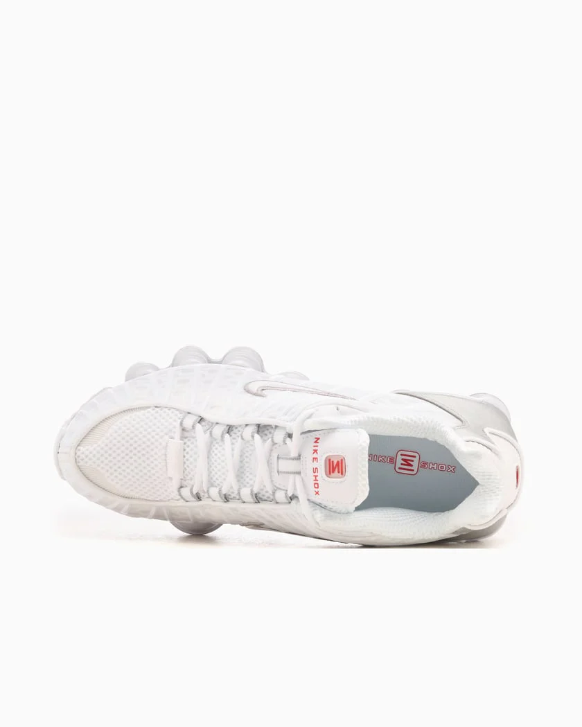 Nike Shox TL White Metallic Silver Max Orange - Image 6