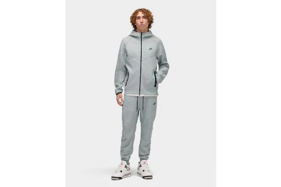 Nike Sportswear Tech Fleece Full-Zip Hoodie & Joggers Set Dark Heather Grey/Black - Image 4