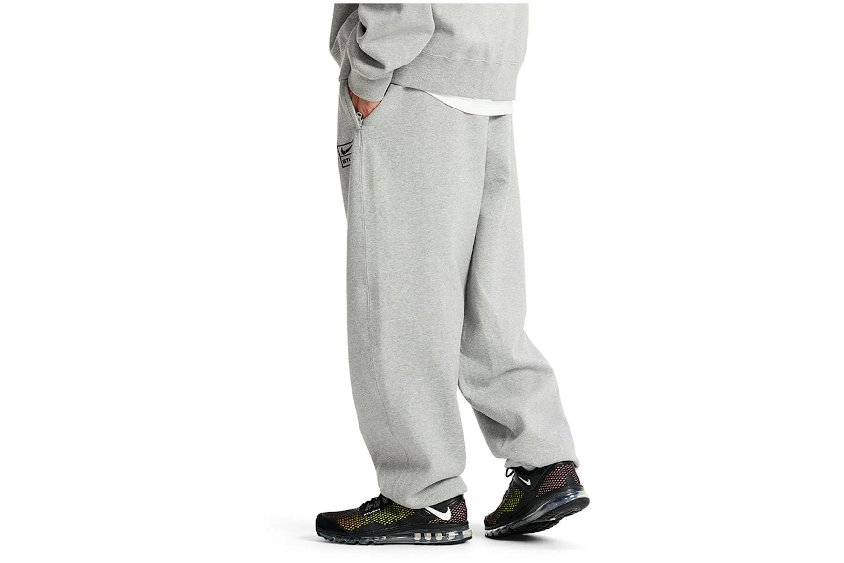 Nike x Stussy Fleece Sweatpants Grey (SS23) - Image 3