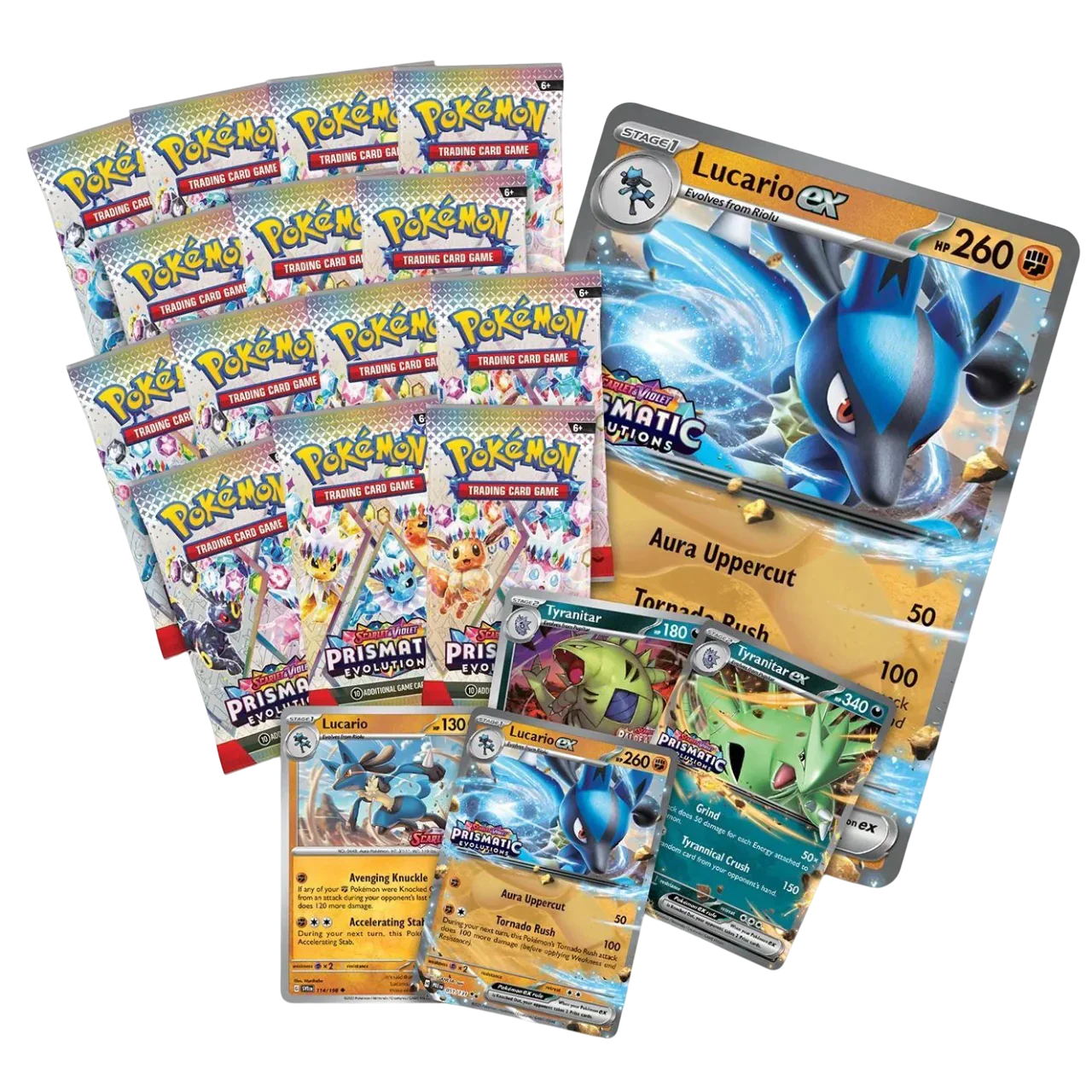Pokémon Prismatic Evolutions Lucario ex & Tyranitar ex Premium Collection - Image 2