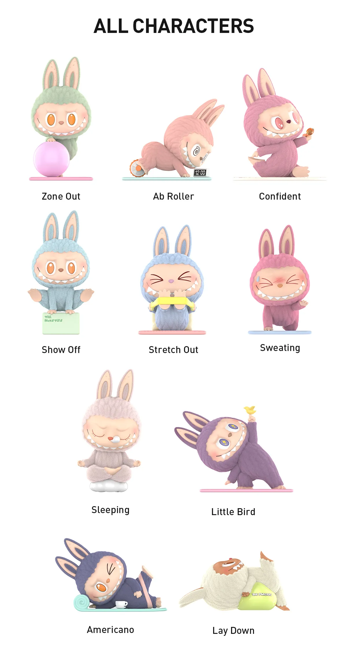 Pop Mart Labubu The Monsters Lazy Yoga Series Figures Sealed Case - Image 3