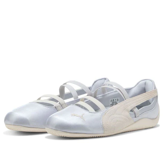 Puma Speedcat Ballet Silver Mist Warm White Satin - Image 4
